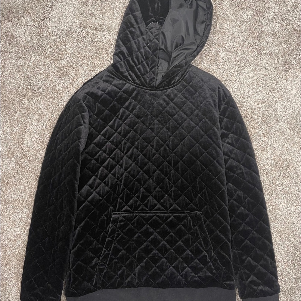 Forever 21 quilted velour hoodie